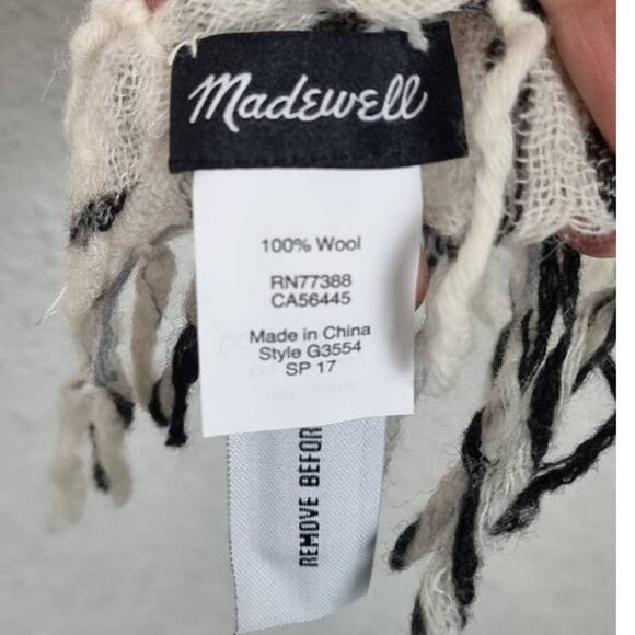 Madewell Plaid Triangle Wool Scarf - Picture 4 of 6